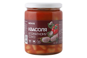 Фасоль в томатном соусе Novus с/б 480г