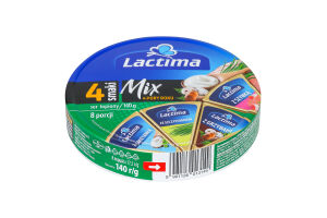 Сыр плавленый 40% 4 сезона Mix Lactima к/у 8х17.5г