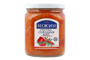 Салат овочевий Гостро-солодкий мікс Ніжин с/б 460г