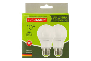 Лампа светодиодная 10W E27 4000K Eurolamp 2шт