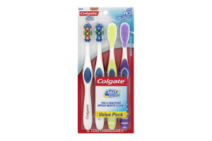 Colgate 360 Whole Mouth Clean Soft Toothbrush - 4 PK