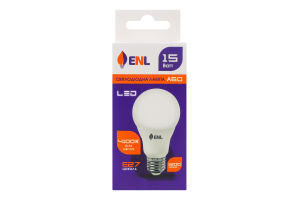 Лампа светодиодная LED 4100K 15W E27 A60 №А60Е2715ENLN Enl 1шт