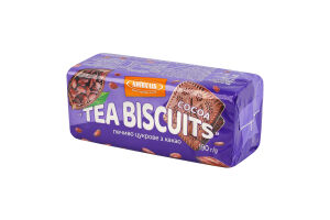 Печенье сахарное с какао Tea biscuits Київхліб м/у 190г