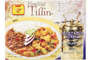Deep Healthy Tiffin Vegetable Korma Dal Rajasthani Cumin Basmati Rice