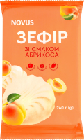 Зефир с яблочным пюре со вкусом абрикоса Novus м/у 240г