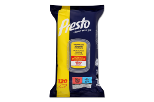 Серветки вологі д/прибирання універсальні 120шт Presto