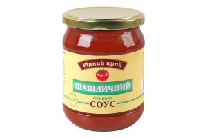 Соус пастеризованный Шашлычный пикантный Рідний край с/б 485г