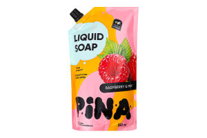Мило рідке Pina 550 мл д/пак. Raspberry and mint