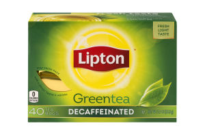 Lipton Green Tea Bags Decaffeinated - 40 CT