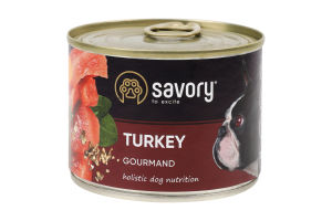 Корм консервований Turkey Gourmand Savory з/б 200г
