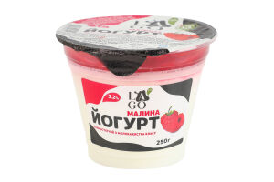 Йогурт 3.2% термостатный Малина Lago ст 250г