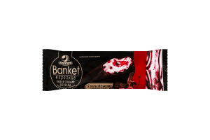 Мороженое 12% с комбинированным составом сырья с подваркой Вишня-темный шоколад Banket м/у 90г