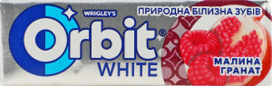 Резинка жевательная без сахара с подластителями Малина-гранат Природная белизна зубов White Orbit м/у 14г