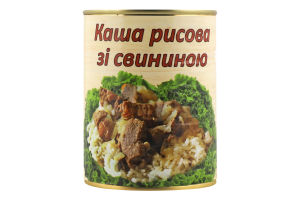 Каша рисова зі свининою L'appetit з/б 340г