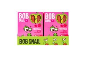 Конфеты фруктово-ягодные натуральные Яблоко-малина Roll Bob Snail к/у 60г