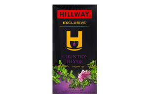 Чай чорний байховий дрібний з чебрецем Exclusive Hillway к/у 25х1.5г