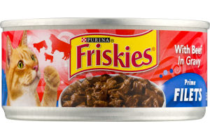 Purina Friskies With Beef In Gravy Prime Filets Cat Food