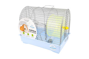 Клітка д/гризунів Фаворит блакитна хром з колесом 30*20*24см Природа