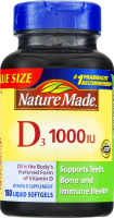Nature Made D3 1000IU Vitamin D Supplement Liquid Softgels - 180 CT