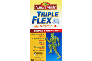 Nature Made Triple Flex with Vitamin D3 Dietary Supplement Caplets - 120 CT