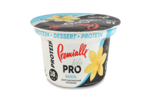 Десерт кисломолочний протеїновий ваніль 10% Premialle life PRO стакан 160г