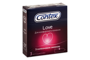 Презервативи латексні з силіконовою змазкою Love Contex 3шт