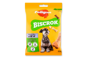 Корм сухой дополнительный для взрослых собак Со вкусом курицы, говядины и ягнятины Multi mix Biscrok Pedigree м/у 200г
