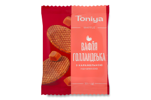 Вафля з карамельною начинкою Голландська Toniya м/у 33г