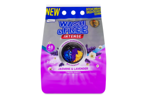 Порошок для стирки универсальный Жасмин-лаванда Intense Wash&Free 2.4кг