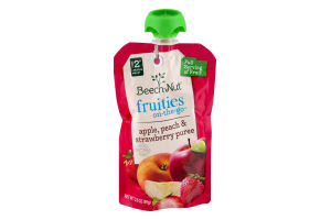 Beech-Nut Fruities On-The-Go Apple, Peach & Strawberry Puree Stage 2