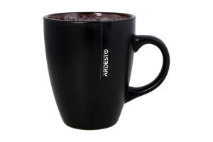Чашка Bolzano 380мл чорно-коричнева кераміка Ardesтo