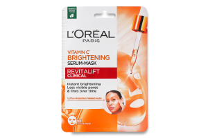Маска для лица для придания сияния коже тканевая Revitalift Clinical L'Oreal Paris 26г