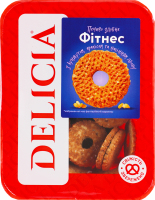 Печенье сдобное с кунжутом, арахисом и семенами льна Фитнес Delicia лоток 250г