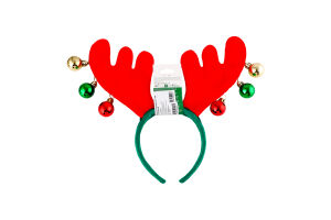 Обруч д/вол MBM My Home РіздвОлень чер380ммMH-1250