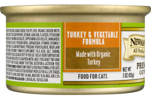 Newman's Own Organics Premium Cat Food Turkey & Vegetable