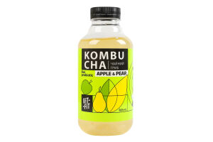 Напиток брожения фильтрованный непастеризованный с сахаром Apple&Pear Kombucha Vit-Fit п/бут 0.5л