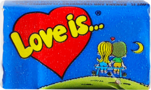 Гумка жувальна зі смаком банану та полуниці Love is... м/у 4.2г