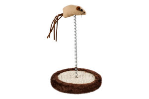 Іграшка для котів Мишка на пружинці 25см