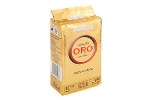 Кофе натуральный жареный молотый 5/10 Qualita Oro Lavazza в/у 250г