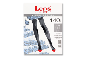 Колготки женские Legs Micro Cotton 140den 5 nero