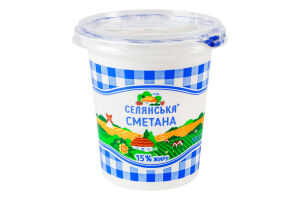 Сметана 15% Селянська ст 300г