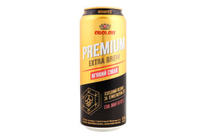 Пиво 0.5л 4.6% светлое пастеризованное Extra Brew Premium Оболонь ж/б