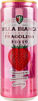 Сидр 0.33л 7-8.5% красный сладкий крепкий газированный Rosso Fragolino Villa Bianca ж/б