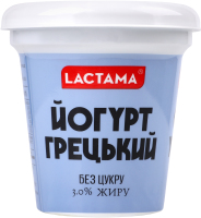 Йогурт Lactama 3% 280 г стак. Грецький