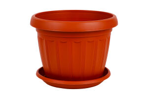 Горщик д/квітів Терра теракотовий 12*9см з підставкою Алеана