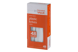 Guaranteed Value Plastic Knives White - 48 CT