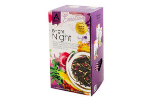 Чай чорний байховий цейлонський дрібний з ананасом, пелюстками троянд і календули Bright night Emotion Askold к/у 20х2г