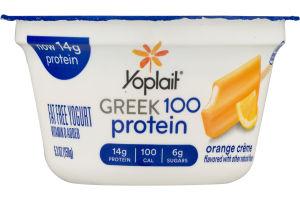 Yoplait Greek 100 Protein Fat Free Yogurt Orange Creme