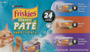 Purina Friskies Classic Pate Cat Food Variety Pack - 24 CT