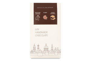 Шоколад молочный с соленой карамелью и печеньем Lviv handmade chocolate к/у 78г
